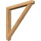 Ekena Millwork Traditional Arts and Crafts Rough Sawn Bracket w/ Offset Brace, Western Red Cedar, 6"W x 48"D x 48"H BKT0604X48X48TRA03RWR - alternate 1
